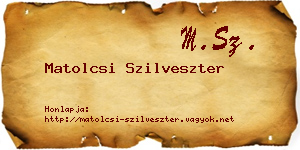 Matolcsi Szilveszter névjegykártya